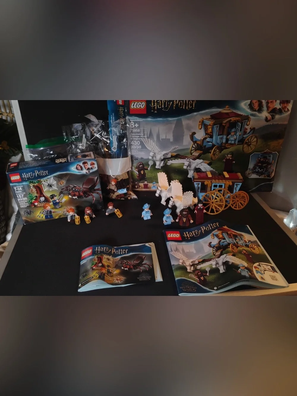 Two Lego Harry Potter Sets: Beauxbatons’ Carriage and Aragon’s Lair